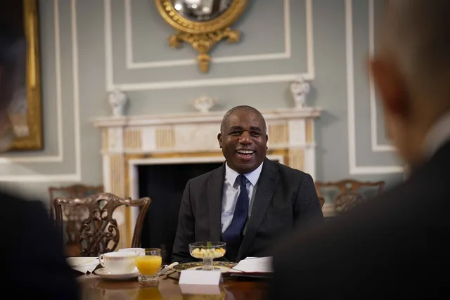 25/02/2025. London, United Kingdom. Foreign Secretary David Lammy meets with Japanese business leaders. Picture by Elliot Vick / FCDO. Business licences: finding commercial opportunities in licensing support
